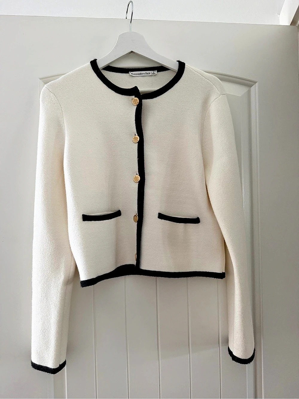 Abercrombie & Fitch Contrast Trim Sweater Jacket